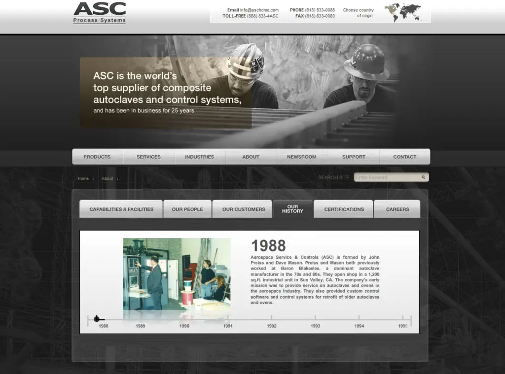 ASC new corporate website
